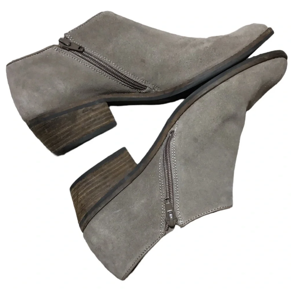 LUCKY BRAND | Women’s Taupe Faithly Suede Almond Toe Ankle Boot Booties size 8 - Picture 10 of 12